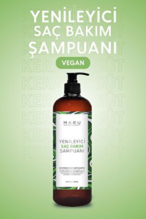 Maru Yıpranmış Saçlar Için Onarıcı Prebiyotik Şampuan - Tuzsuz & Vegan 400 ml