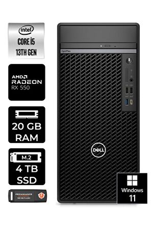 DELL OPTIPLEX i5 13500 20GB RAM 4TB SSD RX550/4GB W11PRO N010O7010MTU MASAÜSTÜ PC & PER4BELLEK