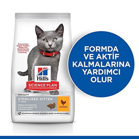 Hill's Science Plan Tavuklu Kısırlaştırılmış Yavru Kedi Maması 10 Kg