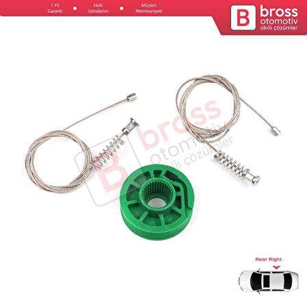 Audi A6 C5 4B 1997-2005 Allroad 4BH 4/5 Kapı 4B0839462 İçin Arka Sağ Cam Kriko Tamir Seti