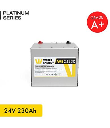 24V 230Ah LiFePO4 Platinum Series Bluetooth'lu Lityum Demir Fosfat Akü 