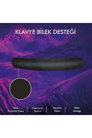 MP03 - Memory Klavye Bilek Destek Pedi | Yumuşak, Ergonomik, Klavye Önü El Bileği Dinlendirme Pedi