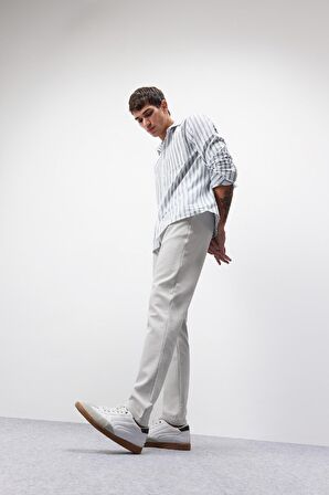 DeFacto Jogger Pantolon Basic Düz Beli Bağcıklı Cepli Düz Paça C6022AX25SPGR368