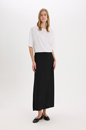 DeFacto A Kesim Krep Maxi Etek A4706AX25SPBK81