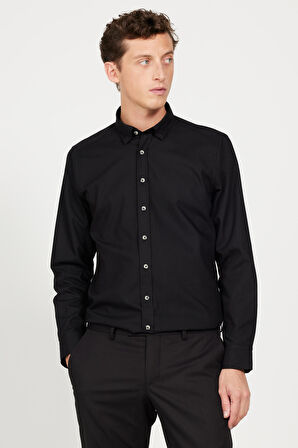 Slim Fit Dar Kesim Düğmeli Yaka Flanel Oduncu Gömlek