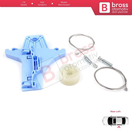 VW Jetta MK6 A6 IV 2010-2018 5C6 5C6839461 İçin Elektrikli Arka Sol Cam Kriko Tamir Seti