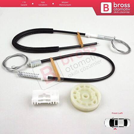 PEUGEOT 106 1 2 İçin Ön Sol Kapı Cam Mekanizması Tamir Seti