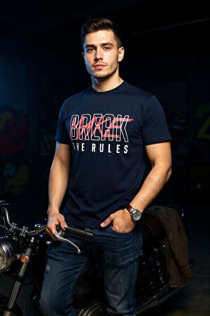 Erkek Baskılı T-Shirt Yumuşak Pamuklu Kumaş