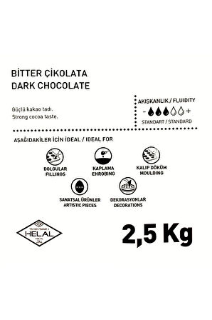 Chocovic Bitter Kuvertür Çikolata 2,5 Kg