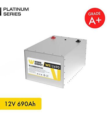 12V 690Ah LiFePO4 Platinum Series Bluetooth'lu Lityum Demir Fosfat Akü 