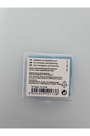 Faber-Castell Ilk Silgim Plastik Kutulu Renkli Hamur Silgi Mavi (3 Adet)