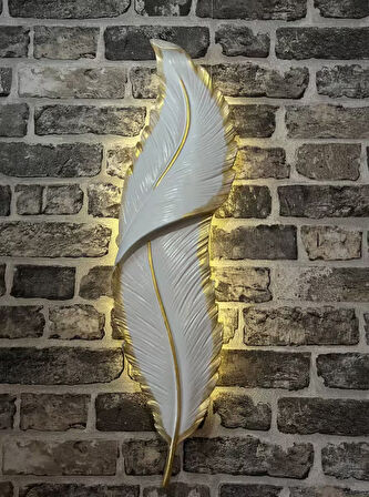 Tüy aplik led'li pilli dekoratif duvar dekoru