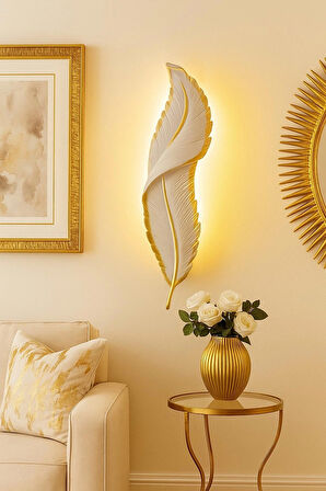 Tüy aplik led'li pilli dekoratif duvar dekoru