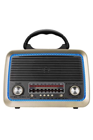 RADYO NOSTALJİ ŞARJLI PİLLİ BT/USB/SD/AUX/FM FENERLİ  MDR-99