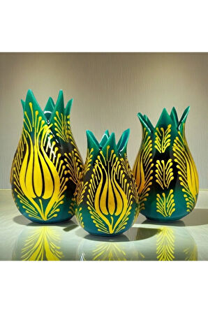 Turkuaz 3'lü Lale Takımı