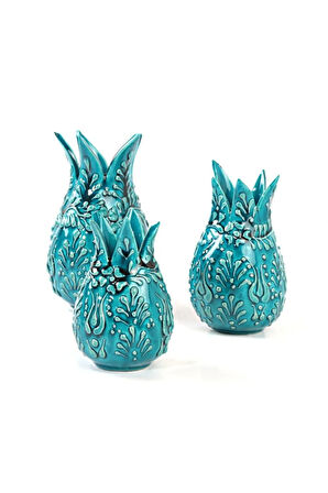 El Yapımı Seramik 3'lü Lale Biblosu