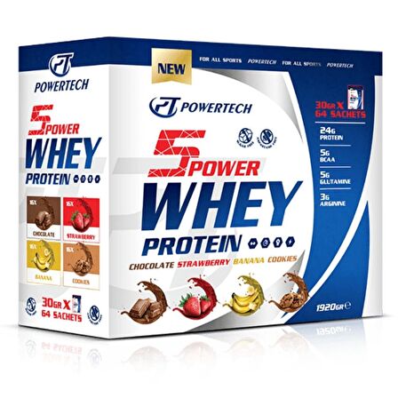 5power Whey Protein Tozu 64 Şase 1920 Gr 4 Mix