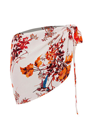 Kadın Renkli Baskılı Viskon Pareo