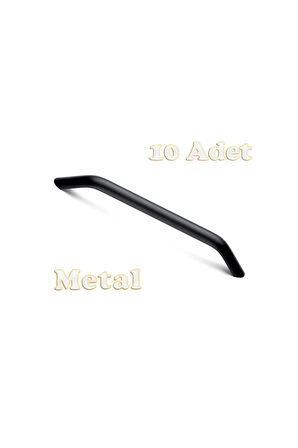Eko Kumru Alüminyum Metal Lüks Modern Mobilya Çekmece Mutfak Dolabı Kulpu Siyah 224mm (10 Adet)