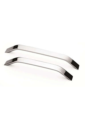Eko Şahin Alüminyum Metal Lüks Modern Mobilya Çekmece Mutfak Dolabı Kulpu Krom 128mm