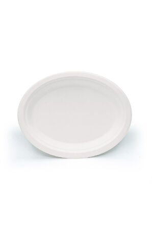 Ekolojik 72 Kişilik Parti Piknik Sofra Sunum Seti - 28x20 Cm. Oval Tabak Bardak Çatal Kaşık Takımı