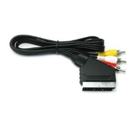 120 cm, siyah, 3 rca uçlu scart kablo