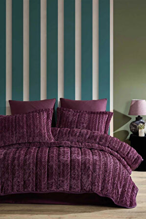 Yeni Nesil Uykuseti 6 Parça Velvet Mürdüm 230x220