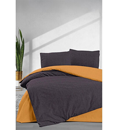 Elart Simple Fitted Tek Kişilik Nevresim Takımı 3 Parça Sarı
