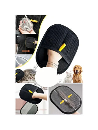 Çift Taraflı Statik Kedi Köpek Tüy Temizleme Eldiveni Giysiler Mobilyalar Halılar İçin