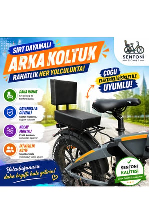 SKYJET Elektrikli Bisiklet Koltuk, Bisiklet Koltuk, Elektrikli Bisiklet Sele, Bisiklet Arka Koltuk