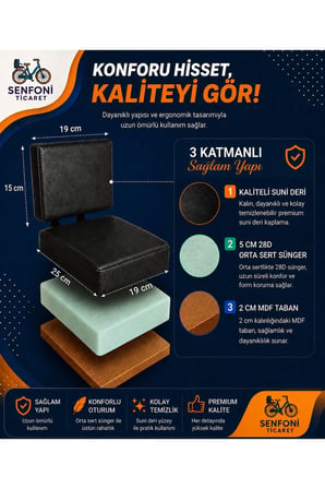 SKYJET Elektrikli Bisiklet Koltuk, Bisiklet Koltuk, Elektrikli Bisiklet Sele, Bisiklet Arka Koltuk