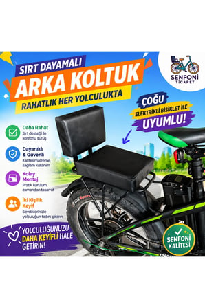 CORELLİ Elektrikli Bisiklet Deri Koltuk, Bisiklet Koltuk, Elektrikli Bisiklet Sele, Bisiklet Arka Koltuk