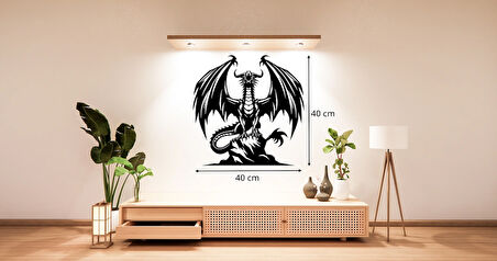 Ejderha Figürlü Ahşap LED Işıklı Tablo – El Yapımı Lazer Kesim Dekoratif Hediye Lamba