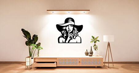 Kadın Silüeti Ahşap LED Işıklı Tablo – Romantik Dekor & Özel Gün Hediyesi