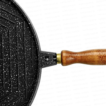 Nehir Alüminyum Döküm Grill-Gözleme Çift Taraflı 36 cm Tava