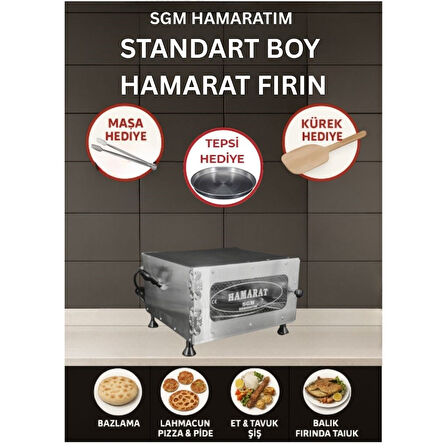 SGM Hamaratım Hamarat Pratik Mini Fırın 2000w Bazlama Ekmek Lahmacun Pide Pizza Et Tavuk Tandır