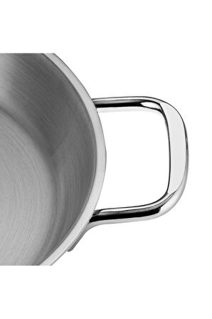 Nehir Silver Çelik İtalyan Omlet Sahan Seti Kapaksız 3'lü (16-18-20cm)
