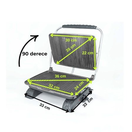 Dökümix Demir Döküm Tost Makinesi Gri + Tel Fırça