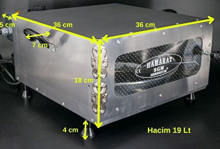 SGM Hamaratım & Elis Concept Hamarat XL Büyük Boy Çift Rezistans Pratik Fırın 2500W Bazlama Lahmacun