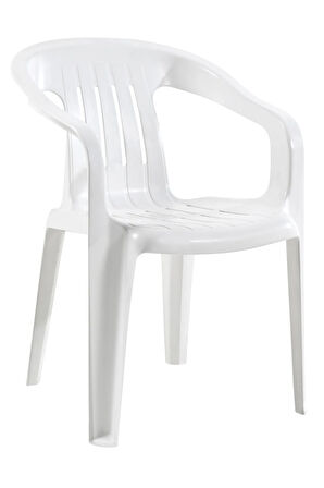 Elit Koltuk 6'lı Avantaj Paketi - Beyaz Renk Plastik Bahçe Balkon Sandalyesi