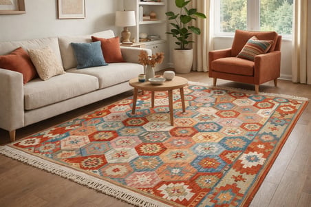 Algelsineve Elmas Desen Kilim – El Dokuması Tadında Otantik Görünüm