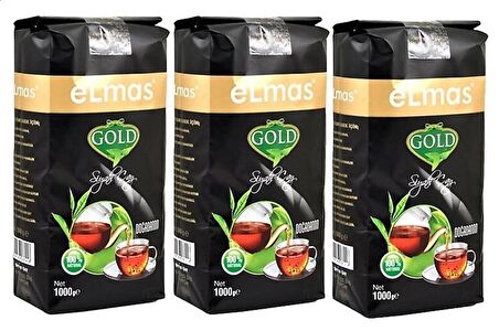 Elmas Gold Siyah Dökme Çay 1000 gr x 3