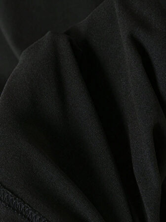 Unisex Pamuklu Siyah Oversize "Havalı Su Köstebeği" Baskılı Rahat Günlük T-shirt