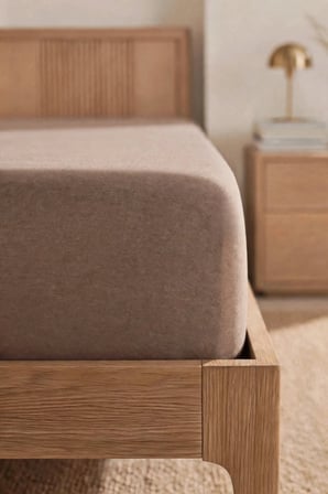%100 Pamuklu Penye Lastikli Çarşaf | Tek Çift Kişilik Bütün Ebatlar | Sütlü Kahve