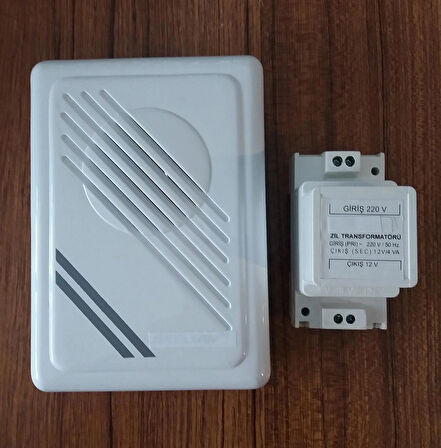 12 volt trafo ile ses ayarlı ding dong kapı zili