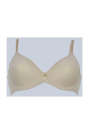 Kadın Bej Toparlayıcı Fanetta Taşlı Soft Cup Sütyen