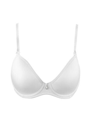 Kadın Soft Kaplı Desteksiz Taşlı Sütyen Ekru 9700 Diana