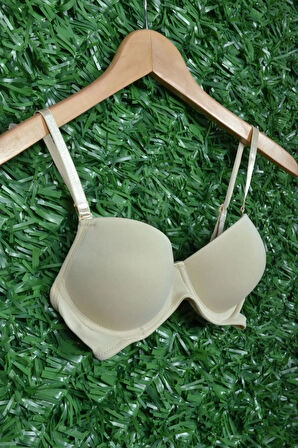 Kadın Beyaz  Micro Kaplı Kulaksız Dolgulu Destekli Sütyen 7050