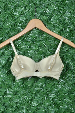 Kadın Beyaz  Micro Kaplı Kulaksız Dolgulu Destekli Sütyen 7050