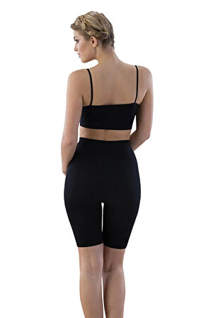 Kadın Siyah Dikişsiz İp Askılı Büstiyer